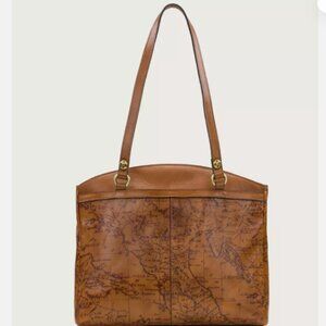 Patricia Nash Signature Map Print Tote Zip Top Shoulder Bag NEW Travel